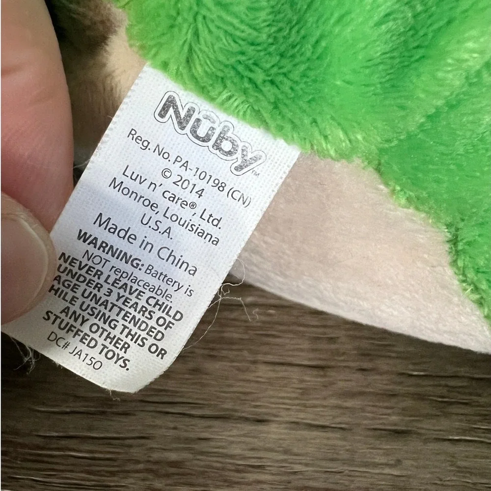 Nuby Green Dinosaur Plush Stuffed Animal Luv n Care Purple Scales  Toy